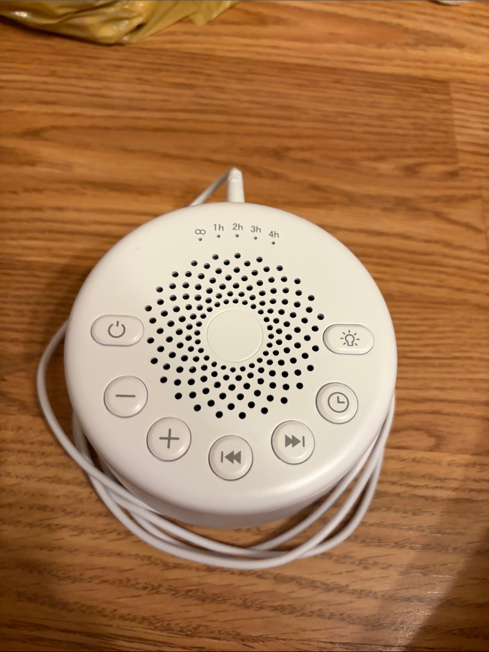 White Sound Machine with Night Light and Timer